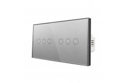 China 6 Gang 280g Touch Light Switch Embedded Remote Control Light Switch supplier