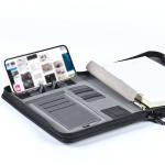 High End Leather Hardcover Luxurious Customized Logo Multifunctional Travel Personalised Wireless Charging Notebook for sale