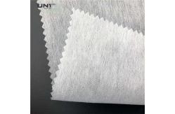 China Double Dot Hot Rolling Adhesive Interlining For Leather Coat supplier