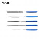 Customized Diamond Coted Needle File 10PCS Half Round Shaped Plastic Coated Grip Handle
