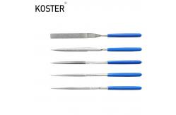 China Customized Diamond Coted Needle File 10PCS Half Round Shaped Plastic Coated Grip Handle supplier