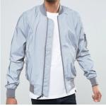 Fashion Blank Ma1 Flight 3M Reflective Bomber Jacket Slim Fit For Autumn for sale