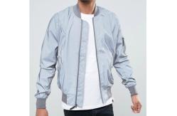 China Fashion Blank Ma1 Flight 3M Reflective Bomber Jacket Slim Fit For Autumn supplier