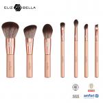7pcs Customizable Travel Makeup Brush Set with Plastic Handle and Synthetic Hair for sale