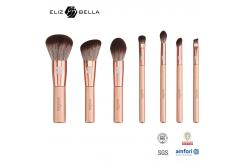 China 7pcs Customizable Travel Makeup Brush Set with Plastic Handle and Synthetic Hair supplier