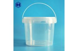 China Butter Biscuits IML Bucket Microwavable Clear Plastic Bucket With Lid supplier