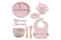 China FDA Baby Silicone Feeding Set 200ml Silicone Tableware Set supplier