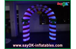 China 9 Feet Holiday Decotations Lovely Inflatable Christmas Arch With Led Lights supplier