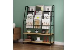 China LH Width 350mm Iron And Wood Shelves , Wood And Iron Bookshelf supplier
