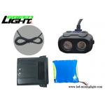 Dual Beam Led Mining Headlamp 15000lux High Brightness Waterproof With Oled Screen