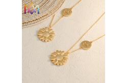 China 50CM Chain Smile Face Sunflower Necklace Choker supplier