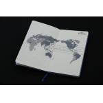 Embossed Logo Writing Journal Notebook / Horizontal Line Notebook With Pen Loop