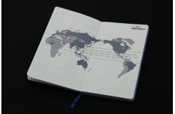 China Embossed Logo Writing Journal Notebook / Horizontal Line Notebook With Pen Loop supplier