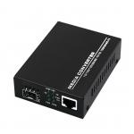 10/100/1000Mbps 1xRJ45+1xSFP Fiber media converter with DC power for IP camera dahua/Hikvision for sale