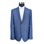 Big Size Blue Knit Blazer Navy Mix Office Business Adults Anti Wrinkle for sale