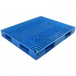 Blue 4 Way Entry Pallet HDPE Lightweight Plastic Pallets Single Faced