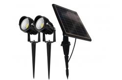 China Auto On Off Solar Landscape Spotlights 1W 200lm Warm White Aluminum supplier