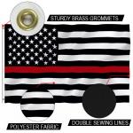 Water Resistant Thin Red Line Flag 3 X 5ft Outdoor Canvas Header With Grommets for sale