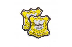 China Academy Uniform Custom Woven Badges , Chenille Iron On Patch Polyester Material supplier