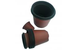 China New Design 3 Inch Plastic Nursery Pots Soft Brown Colour Plastic Flower Pot supplier