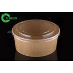 Grease Resistant Kraft Ripple Paper Bowl With Lid 25 Oz For Soup 6 Colors for sale