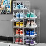 Front Open Clear Shoes Box With Custom Logo Transparent for sale