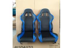 China Adjustable Race Car Seats Blue Pvc Seats Single Adjuster And Single Slider supplier