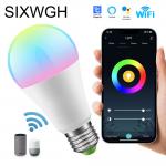Household Graffiti Bluetooth RGB 	Wifi LED Bulb 9W Bulb Atmosphere Decoration Light for sale