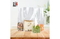 China Clear Packing Plastic BOPP Block Bottom Bags For Food Customized Logo supplier