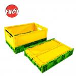 Foldable Plastic Crate Stackable Storage Heavy Duty Plastic Container For Industrial Use for sale