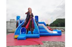 China School Frozen Anna Bounce House / Commercial Inflatable Combo Bouncy Castle Slide supplier