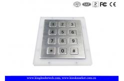 China Panel Mount Rugged Metal Numeric Keypad With 12 Short Travel Keys supplier