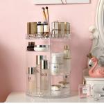 Adjustable Acrylic 360 Degree Rotating Cosmetic Organizer 4 Tier for sale