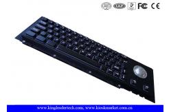 China 63 Keys Mechanical Black metal Industrial Keyboard With Trackball For Panel Mount supplier