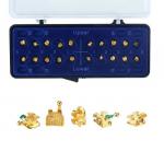 Class II ALS Orthodontic Bracket Lingual Dental Golden Coated Brace Customized for sale