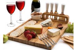 China Customized Bamboo Cheese Knife And Cutting Board Set Formaldehyde Free supplier