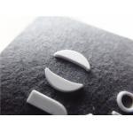 Soft Imported Senior Grey Suede Rubber Logo Patches ， With Custom Micro Injection Logo for sale