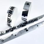 Add Logo Text Holographic Laser Wristbands Glitter Style for Adults and Kids at Event for sale
