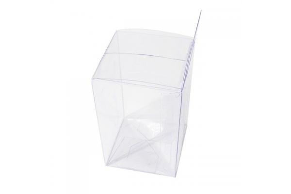 UV Offset Printing 57 X 48 X 143mm Clear Plastic Folding Boxes