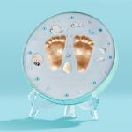 Customized Newborn Baby Keepsake Tin Kit For Kids Hand / Footprint Mental Box for sale