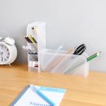 Rectangular Glossy Makeup Household Storage Container Plastic Pencil Holder