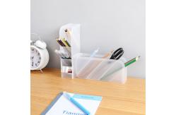 China Rectangular Glossy Makeup Household Storage Container Plastic Pencil Holder supplier
