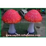 Custom Inflatable Products Red Oxford Cloth Mushroom With Built - In Blower for sale