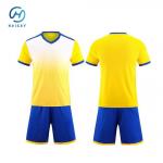 Vibrant Yellow Soccer Jersey Set - Breathable Polyester S-3XL for sale
