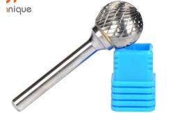 China Tumbled / Natural Tungsten Carbide Rotary Burrs / Bits With Round Handle supplier