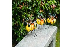 China Customized Metal Garden Ornaments Craftsmanship Backyard Metal Bee Decor supplier