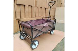 China Brown Customizable Folding 4 PVC Wheels Wagon Cart All Direction Foldable supplier