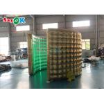 Customized Inflatable 360 Photo Booth Shape Enclosure Gold Inflatable Backdrop Booth