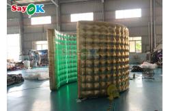 China Customized Inflatable 360 Photo Booth Shape Enclosure Gold Inflatable Backdrop Booth supplier