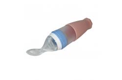 China Phthalate BPA Latex Free Silicone Baby Teether Spoon Feeding Bottle Medium Flow supplier